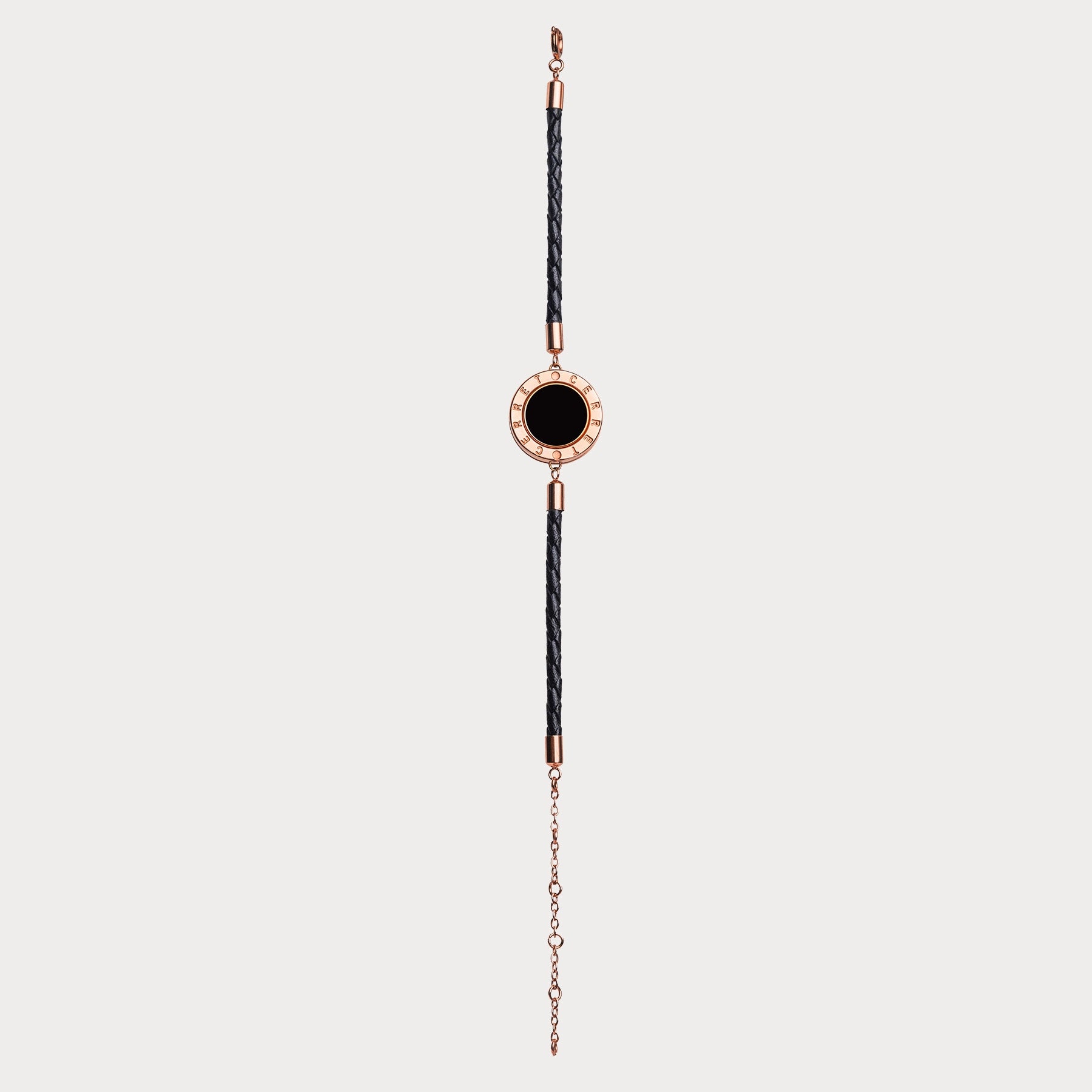 Le bracelet de sécurité de luxe Cerret plaqué or rose