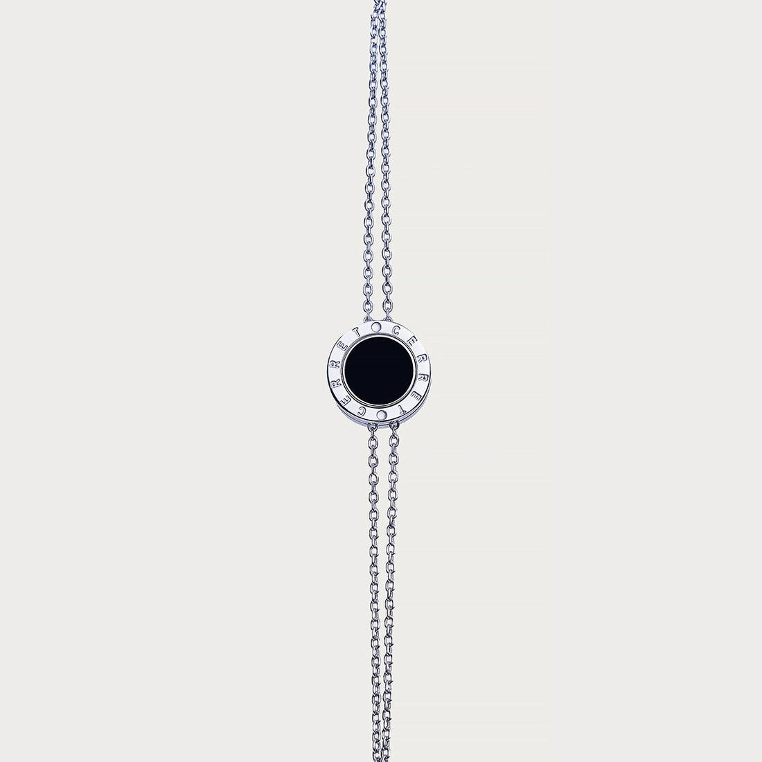 Le Bracelet de Sécurité Double Chaîne de Luxe en Argent Plaqué 925 Cerret