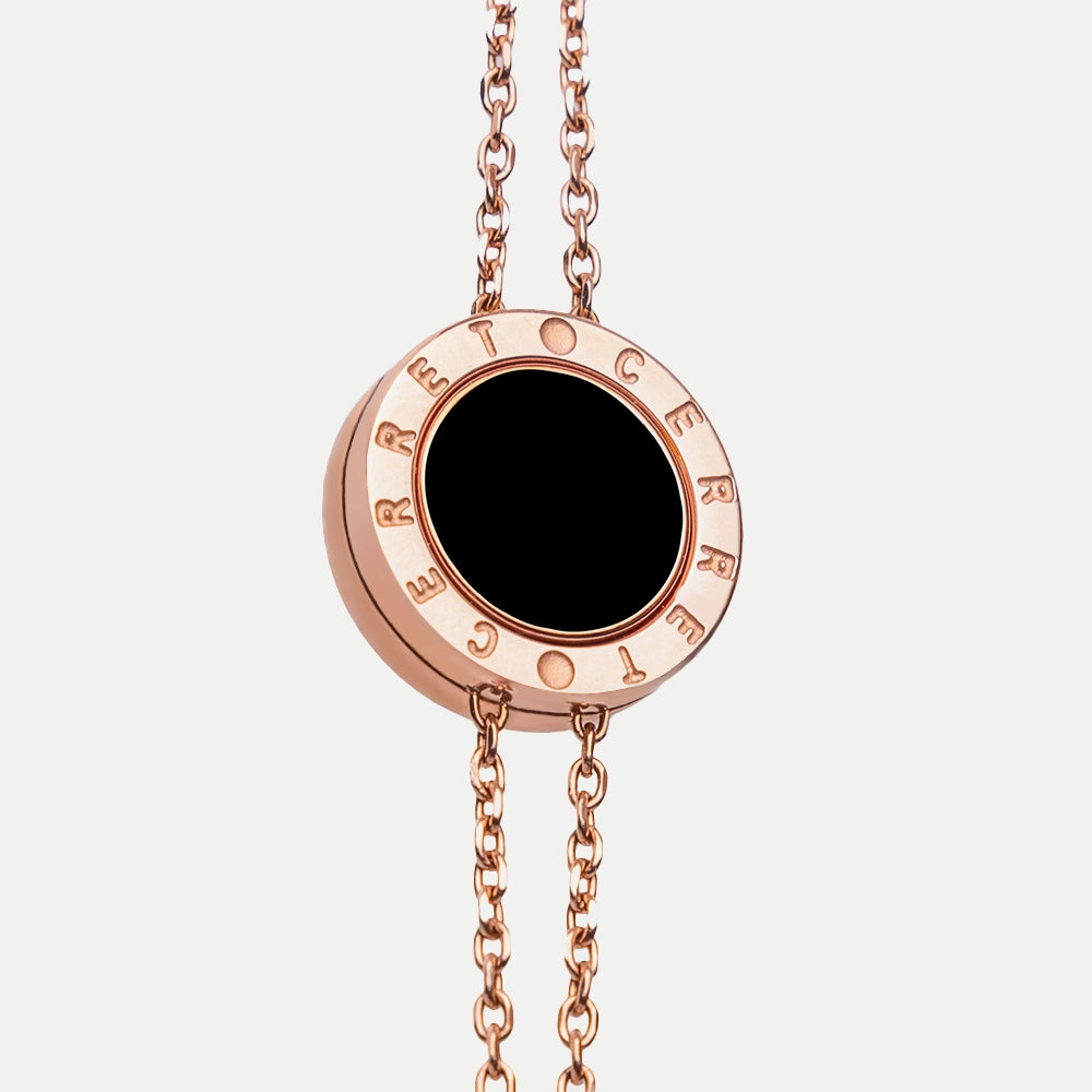 The Cerret Rose Gold Plated Double Chain Luxury Safety Bracelet