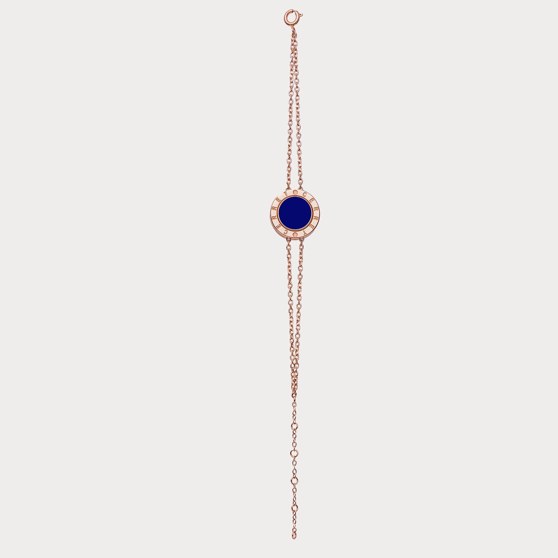 Your Invisible Bodyguard - Wrapped in Rose Gold &amp; Blue Sapphire Enamel.