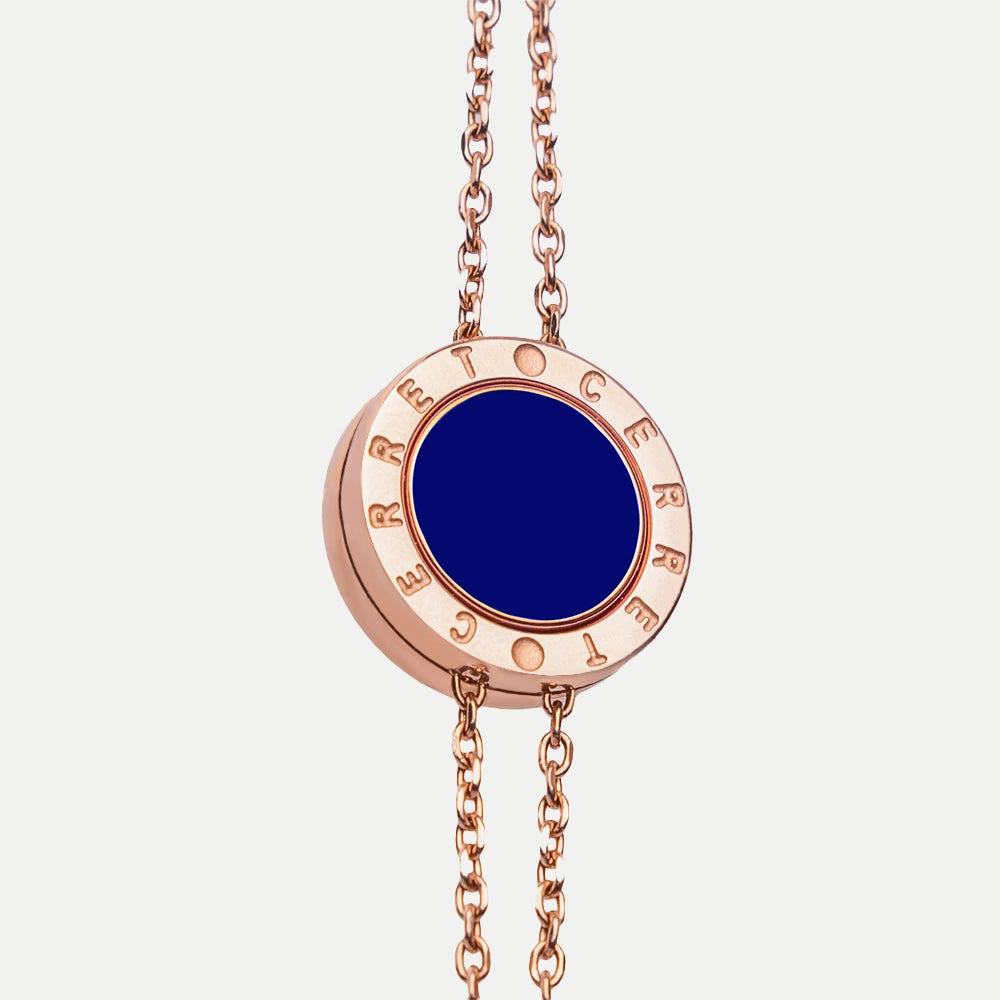 Your Invisible Bodyguard - Wrapped in Rose Gold &amp; Blue Sapphire Enamel.